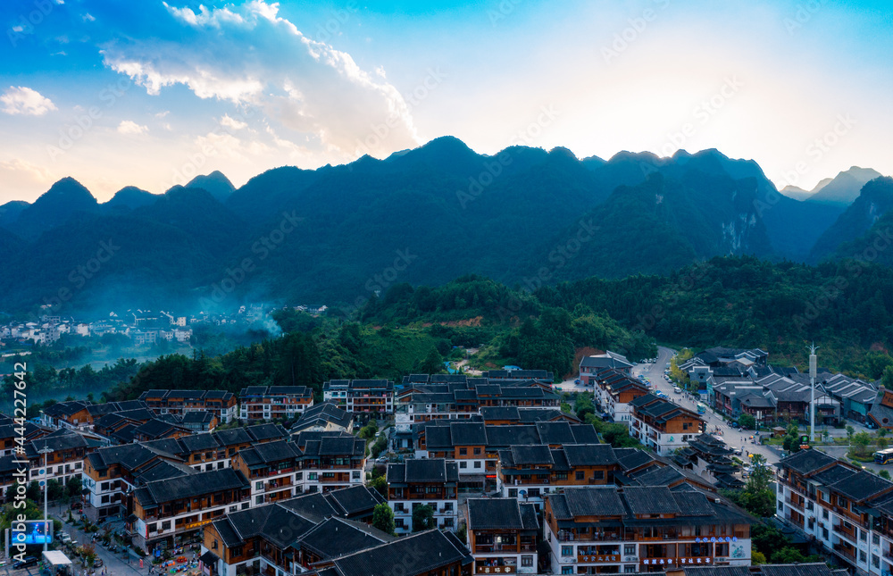 Obraz premium Mengliu Town, xiaoqikong scenic spot, Libo County, Guizhou Province, China