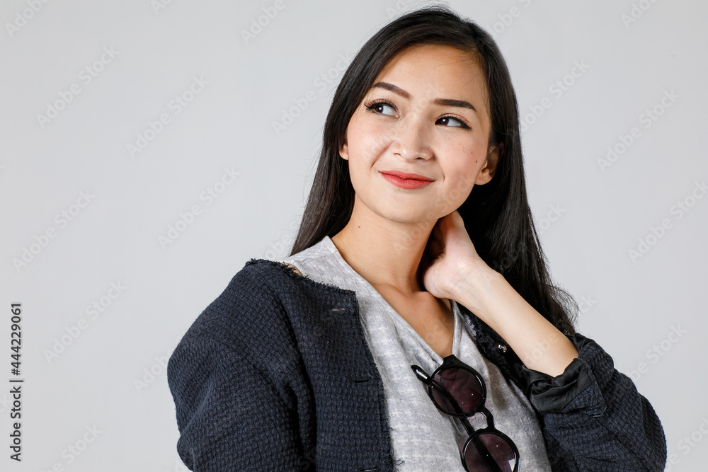 Asian woman isolated on white background. Asian woman isolated on white background.