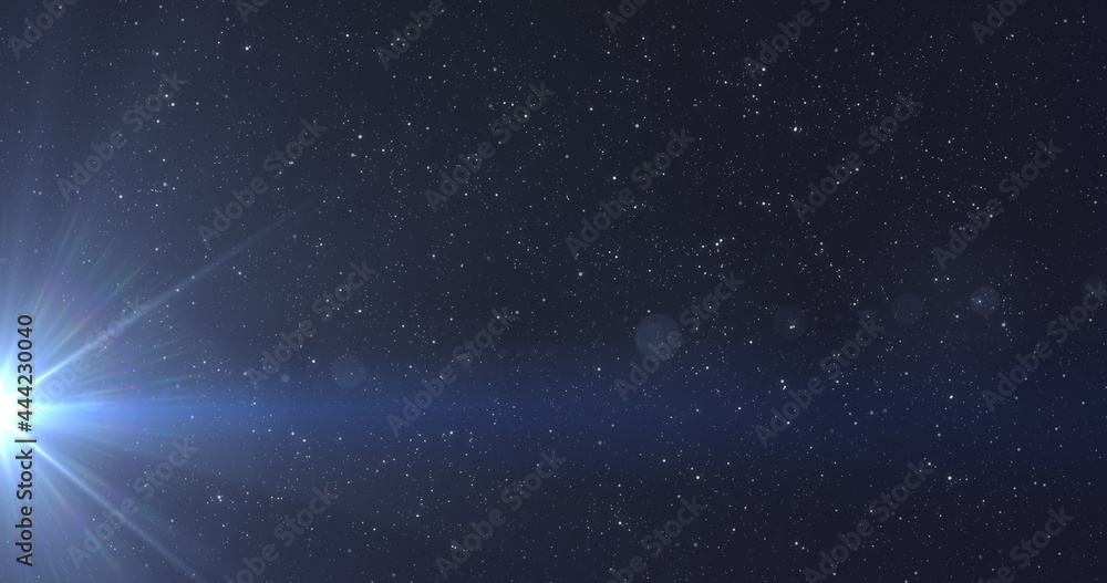 Glowing blue rays of light moving in the night sky Glowing blue rays of light moving in the night sky