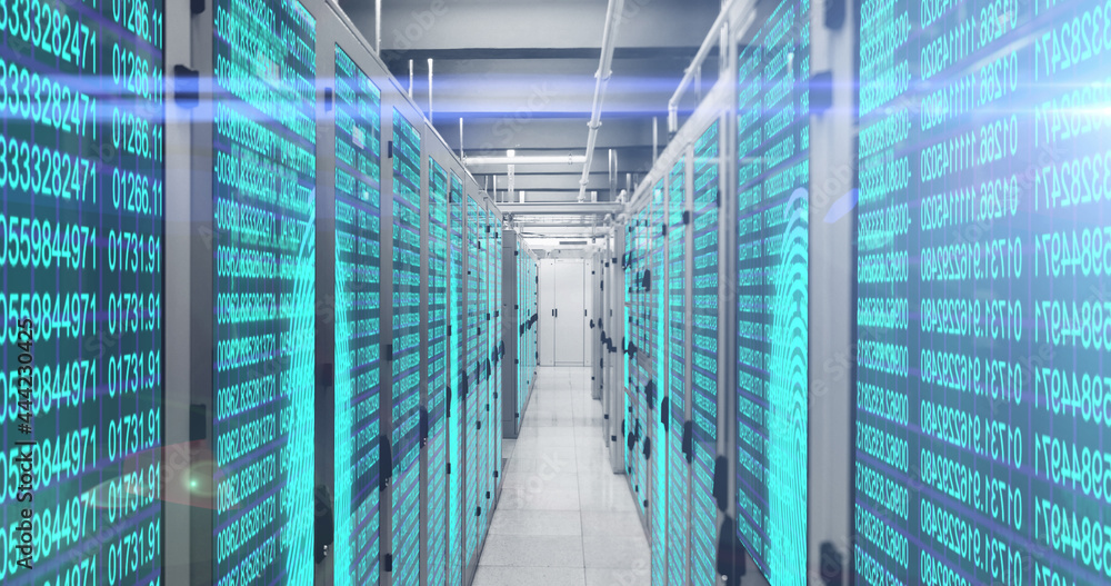 Fingerprint scanner and data processing over server room Fingerprint scanner and data processing over server room