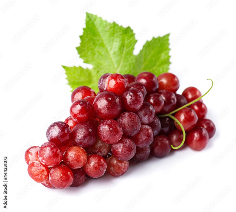 Ripe grapes with leaves Ripe grapes with leaves