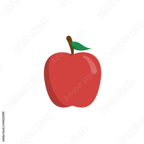 red apple (Malus domestica) isolated on a white background