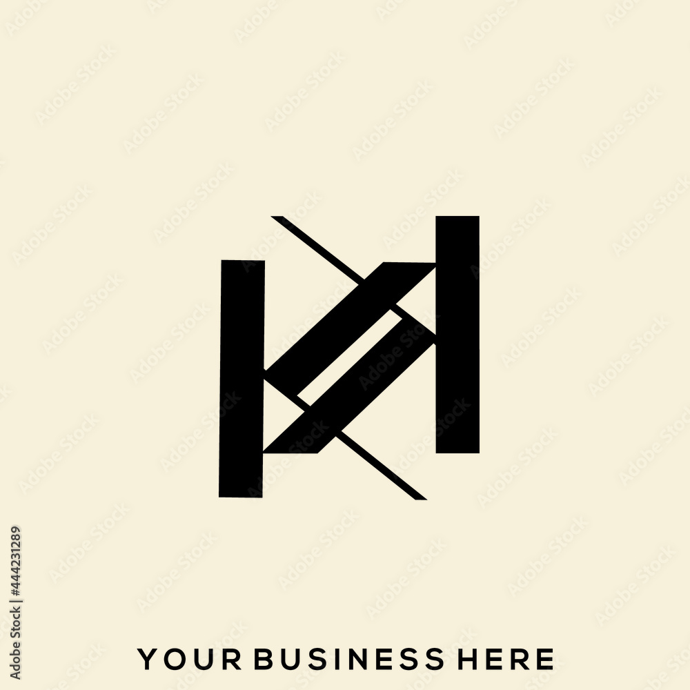 KK monogram logo.Letter k intertwined typographic icon.Lettering sign isolated on light background.Alphabet initials.Modern, design, geometric, minimalist style. KK monogram logo.Letter k intertwined typographic icon.Lettering sign isolated on light background.Alphabet initials.Modern, design, geometric, minimalist style.