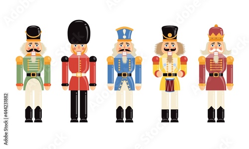 Funny figurines soldiers of various historical periods