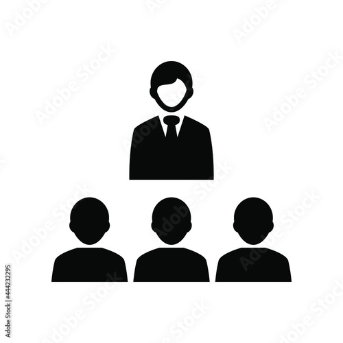 Presentation presenter icon vector graphic illustration