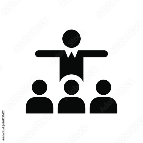 Public speaker icon vector graphic illustration
