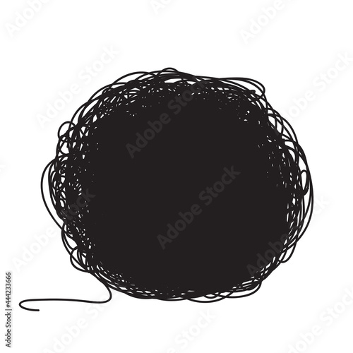 Chaos. Abstract texture. Random chaotic lines. Hand drawn dinamic scrawls. Black and white illustration. Background with lines. Universal texture. Art creation