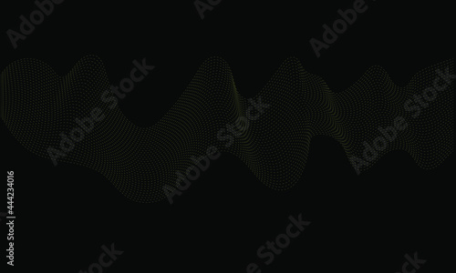 Vector abstract background with dynamic waves, line and particles. Illustration suitable for design. eps 10