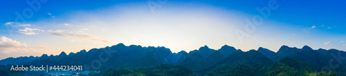 Fototapeta Naklejka Na Ścianę i Meble -  Panoramic view of peaks in xiaoqikong scenic area, Libo County, Guizhou Province, China