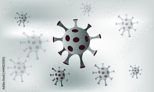 Coronavirus disease COVID-19 infection medical isolated. China pathogen respiratory influenza covid virus cells. New official name for Coronavirus disease named COVID-19, vector illustration