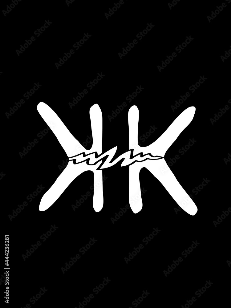 Obraz premium K Letter Logo concept. Creative Minimal emblem, . Ikon elegan universal