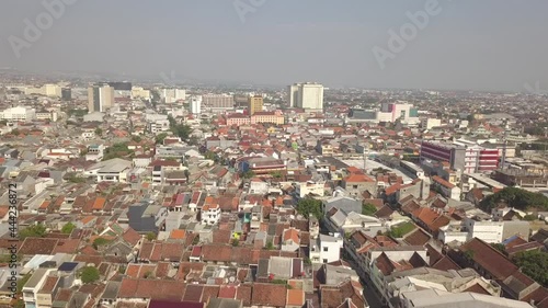 aerial semarang city indonesia