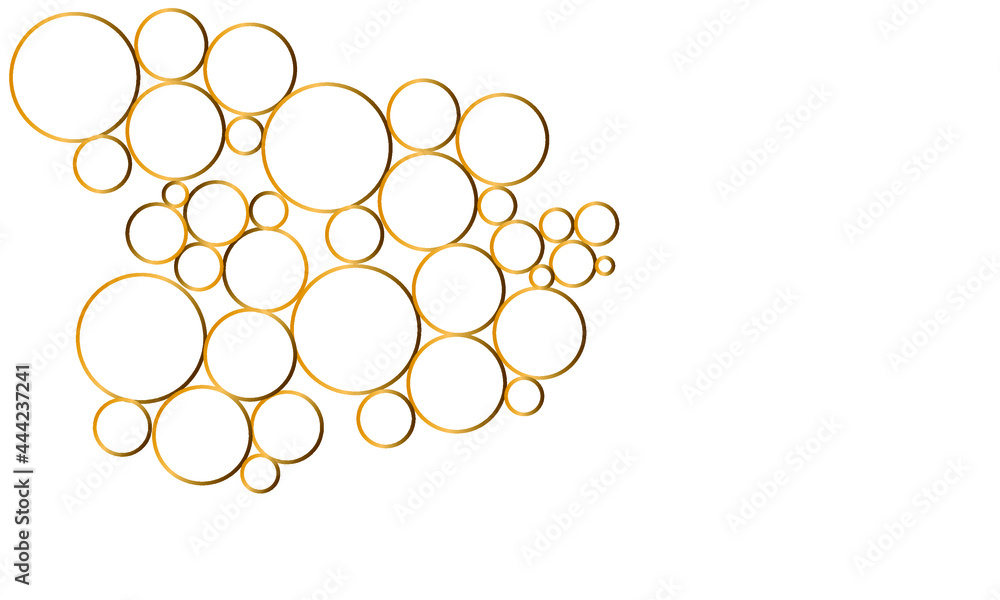 Abstract web design bubble, vector illustration. golden circles. gold rings Abstract web design bubble, vector illustration. golden circles. gold rings