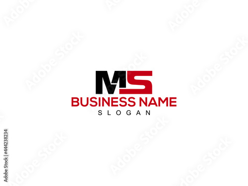 Letter MS Logo, Creative ms Logo Icon Vector Image Design For Company or Business photo