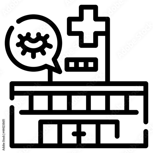 hospital line icon