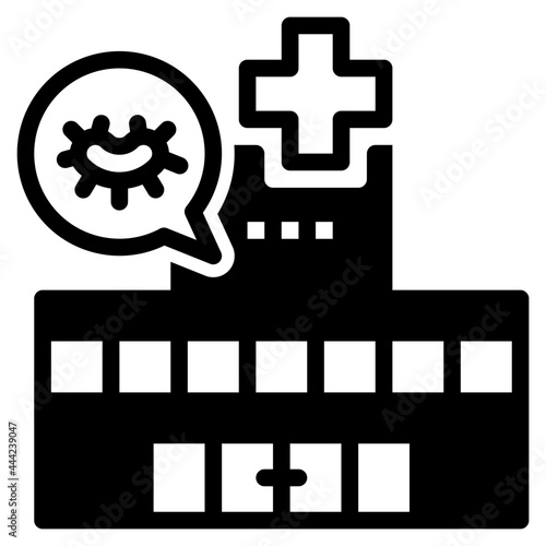 hospital glyph icon