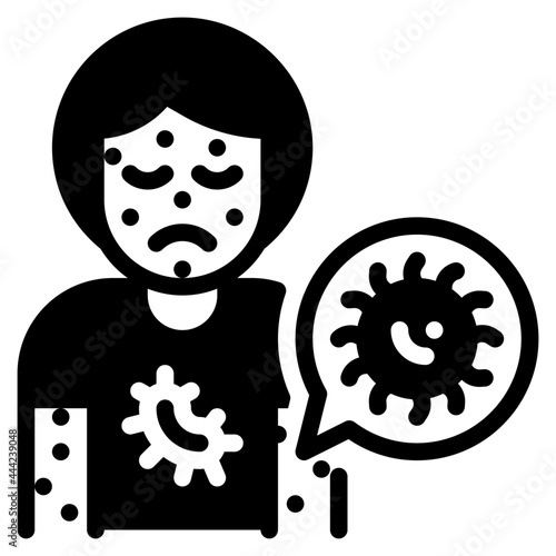 infected person glyph icon