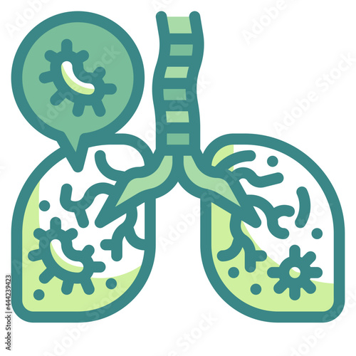 infectious disease blue line icon
