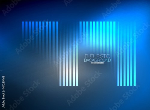 Bright neon color techno abstract background  shiny glowing neon lines in the dark background