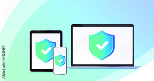 Data protection concept. Data security protection. Isometric flat vector concept illustration. Security and antivirus protection. Data center. vector. Website template.