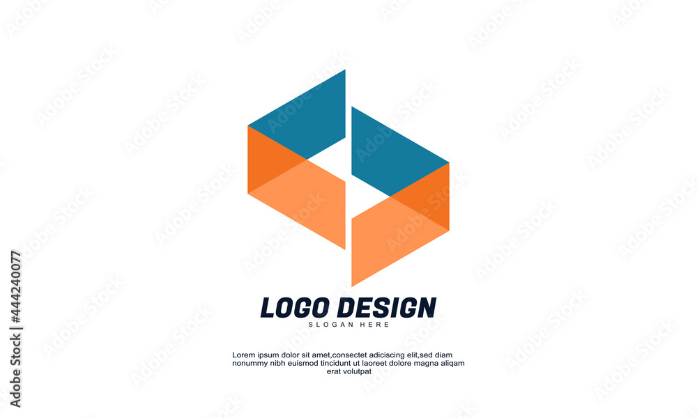 stock illustrator abstract creative modern icon design logo element with company business template best for identity and logo vector