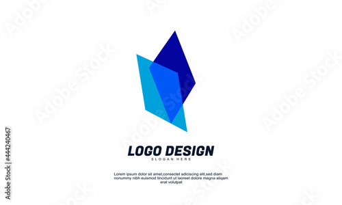 awesome creative abstract modern design logo element with business card template best for identity and logotypes