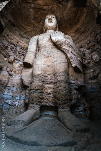 Buddhist Caves and Sculptures in Yungang Grottoes  Shanxi  China