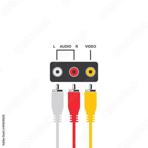 RCA cable icon vector illustration design photo