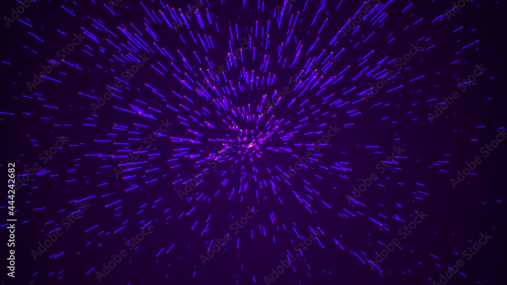 Abstract cosmic explosion. The movement of neon glowing beams. Hyper jump. 3d rendering Abstract cosmic explosion. The movement of neon glowing beams. Hyper jump. 3d rendering