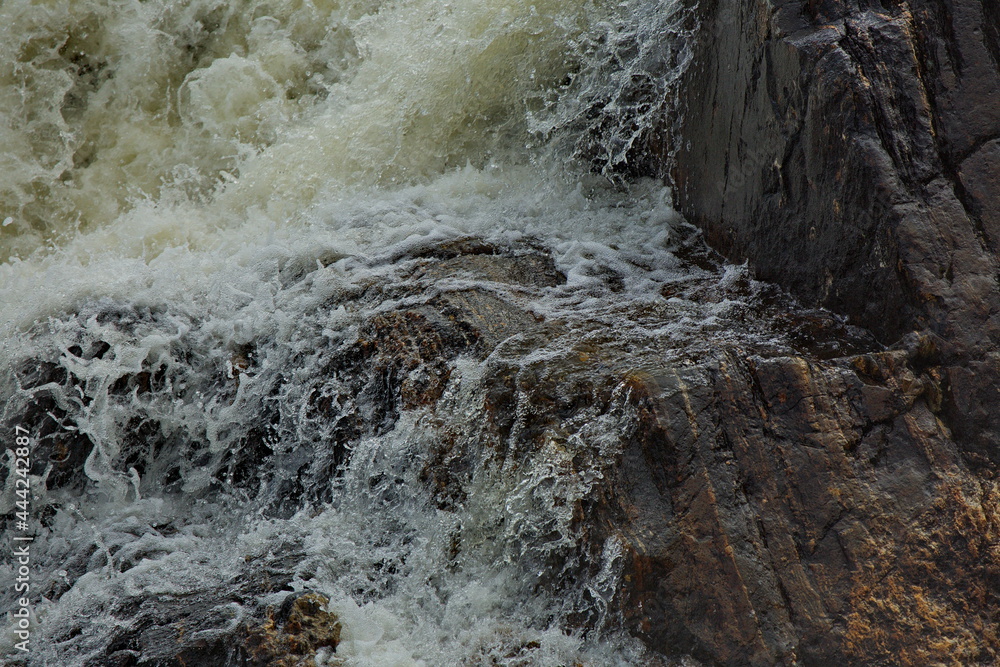 Rocky rapids of the Titovka river, Murmansk region of Russia.