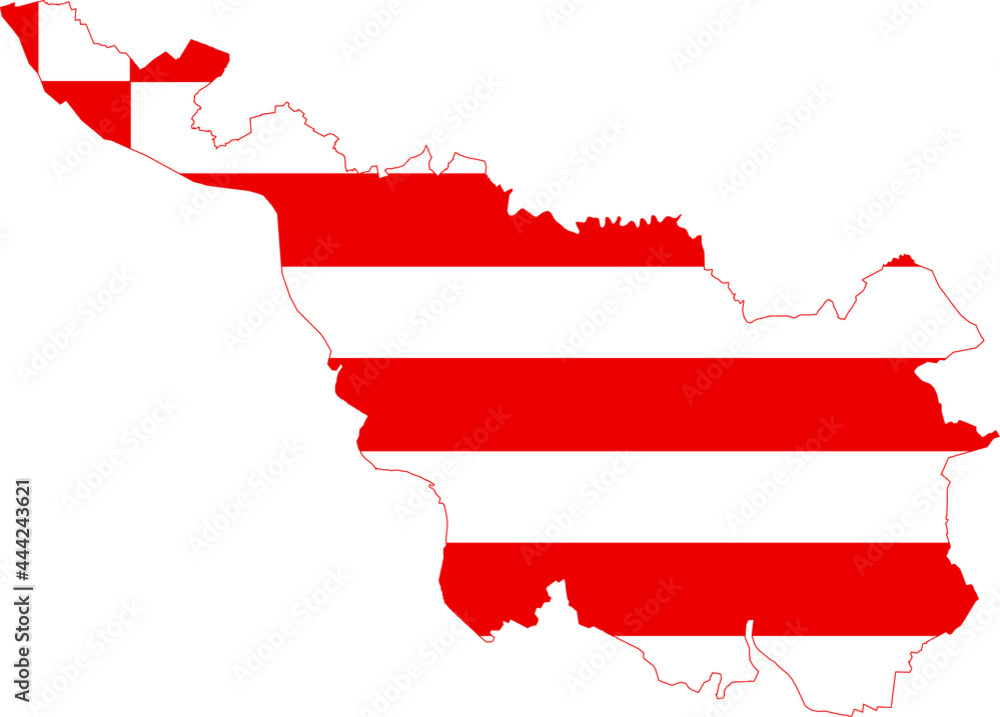 Fototapeta premium Simple vector administrative flag map of the German regional capital city of Bremen, Germany