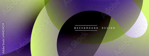 Abstract overlapping lines and circles geometric background with gradient colors