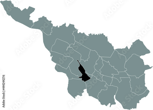 Black location map of the Bremer Woltmershausen subdistrict inside the German regional capital city of Bremen, Germany