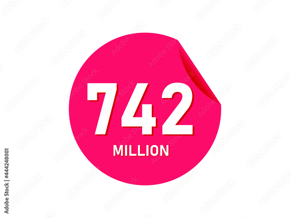 742 million texts on the white background 742 million texts on the white background