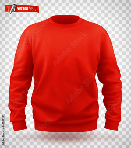 Sweat-shirt rouge vectoriel sur fond transparent