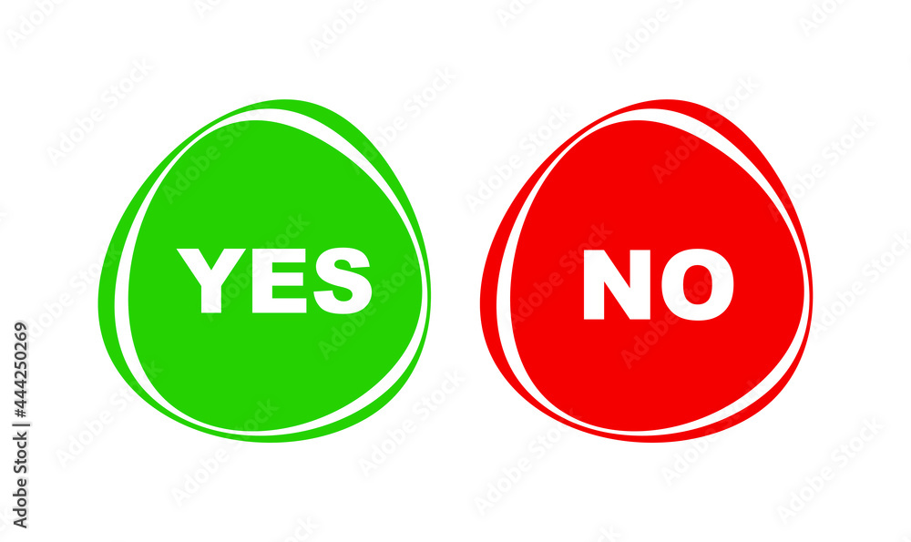 yes and no buttons yes and no buttons