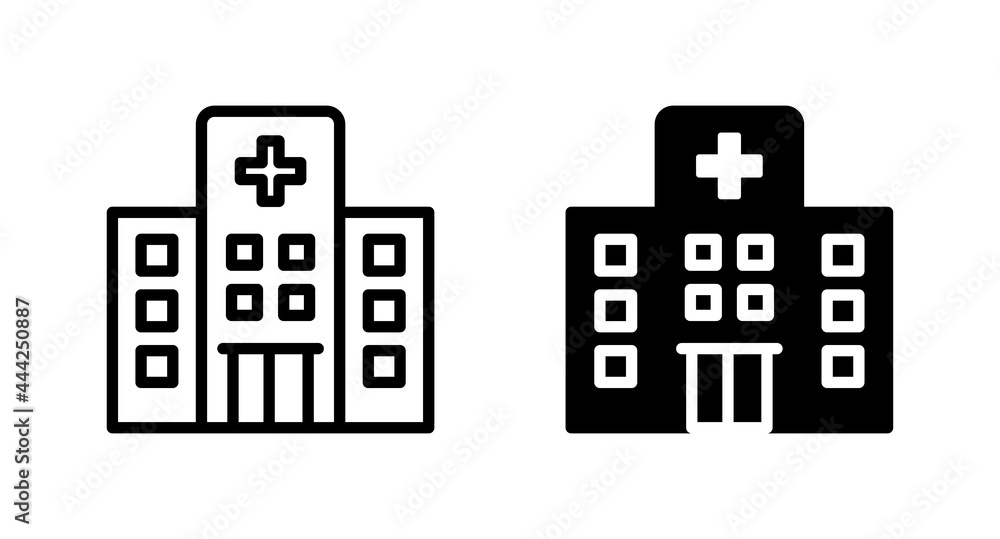 hospital building icon vector for web, computer and mobile app