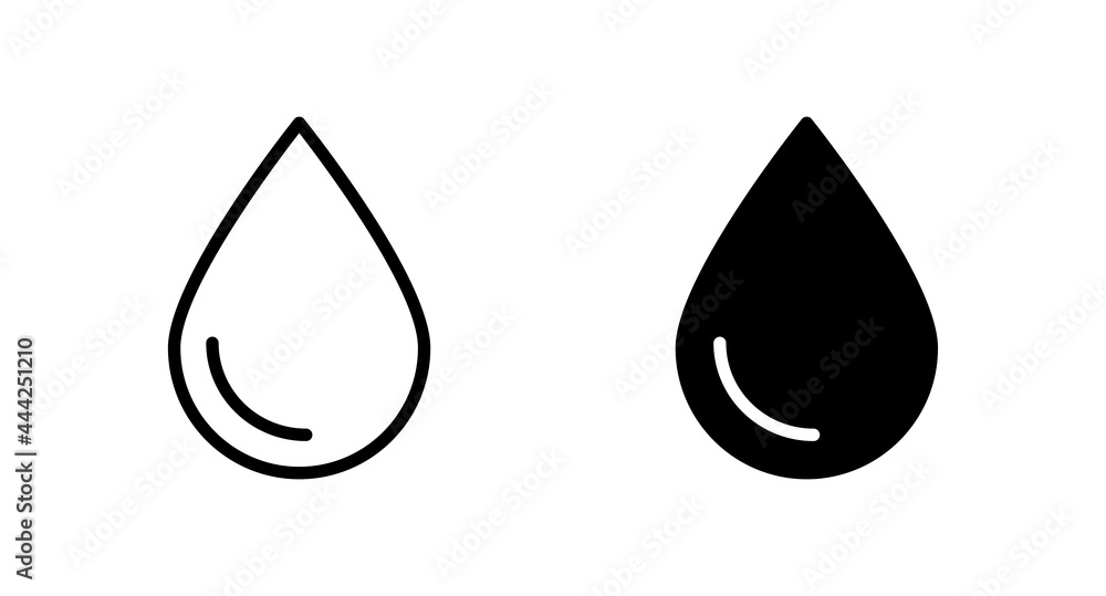 water drop icon vector for web, computer and mobile app - obrazy, fototapety, plakaty 