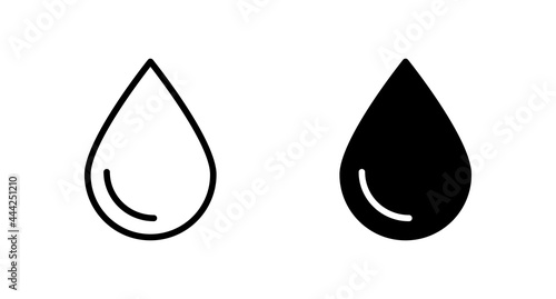water drop icon vector for web, computer and mobile app