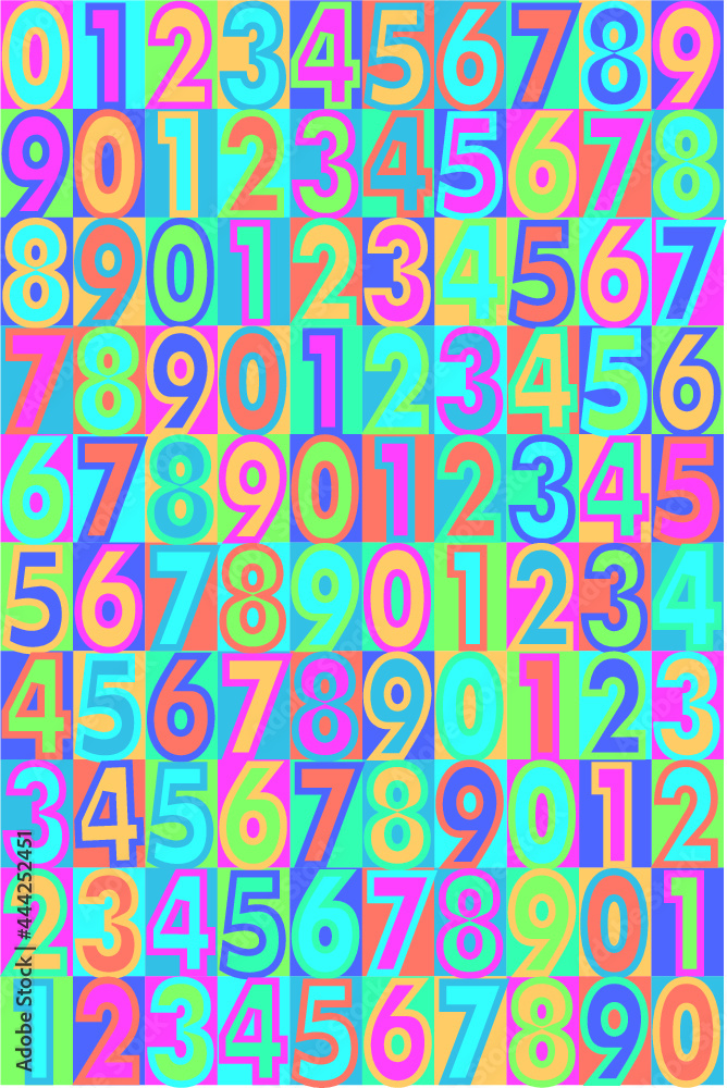 number pattern, number, alphabet, letters, abstract, colorful, ABC, letter, pattern, school, design