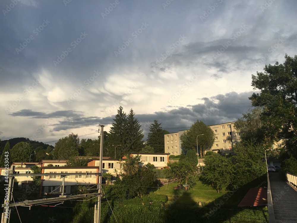 Dramatic clouds in the early evening and before the summer storm - St. Gallen, Switzerland (Schweiz)