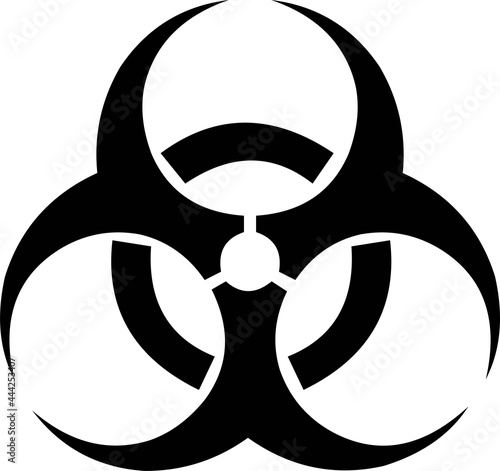 Vector illustration of biohazard symbol or icon
