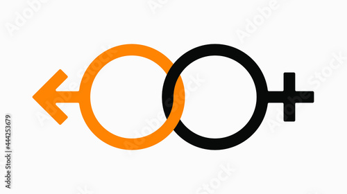 Superstraight heterosexual movement symbol. Super straight icon.