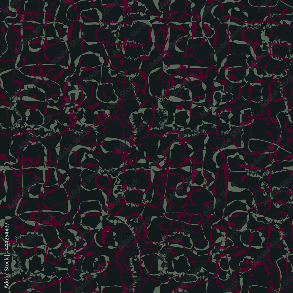 Seamless abstract pattern with wave chaotic elements