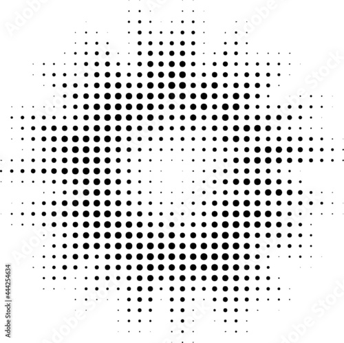 Burst Halftone light effect. glowing light burst. abstract grunge halftone dots background.