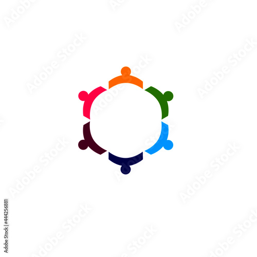 COLORFUL PEOPLE TOGETHER, UNION, PEOPLE TEAM, TEAMWORK VECTOR ILLUSTRATION
