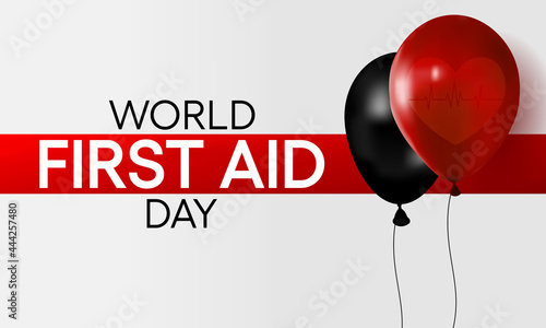 World First Aid day is observed every year in September, it is the first and immediate assistance given to any person suffering from either a minor or serious illness or injury. Vector illustration