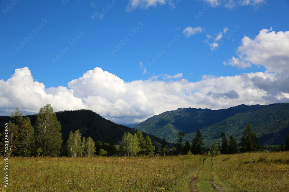 Natural landscape in Altai mountains Russia