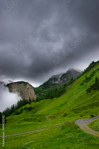 alpin landscape with clouds (Vorarlberg, Austria)