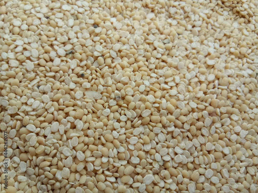 Background of broken Mung Lentils (Moong Dal) Background of broken Mung Lentils (Moong Dal)